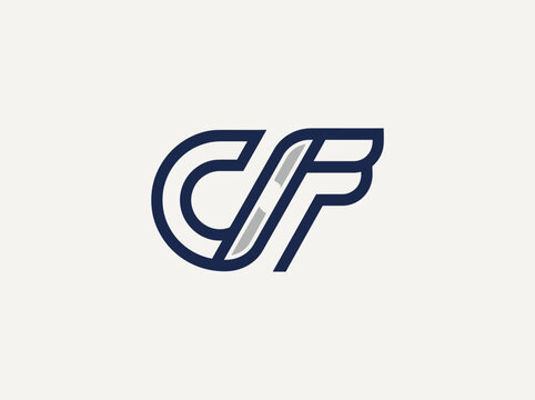 Aerodynamic CF Logo Design Symbol Modern And Clean