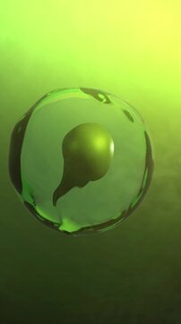 Cinematic 3D Tadpole Eggs Floating in Pond Lake or Puddle - ALT - Vertical.
