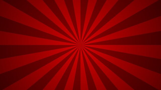 Red sunburst background with radial rays
