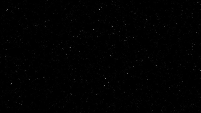 Night starry skies with twinkling stars motion background . Night sky, luxury small white stars on black background, retro sparkles blinking.