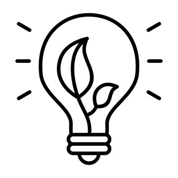 Eco Light Bulb Icon