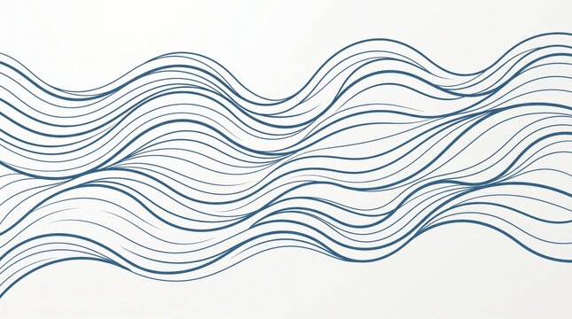 Abstract wavy line pattern with dashed and solid strokes in a minimalist sketch style, abstract