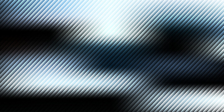 A Abstract vertical ribbed glass background in blue and cyan hues with smooth light reflections for website hero header or modern tech startup.