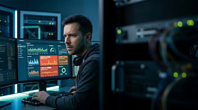 Focused it specialist monitoring server errors in a dark datacenter