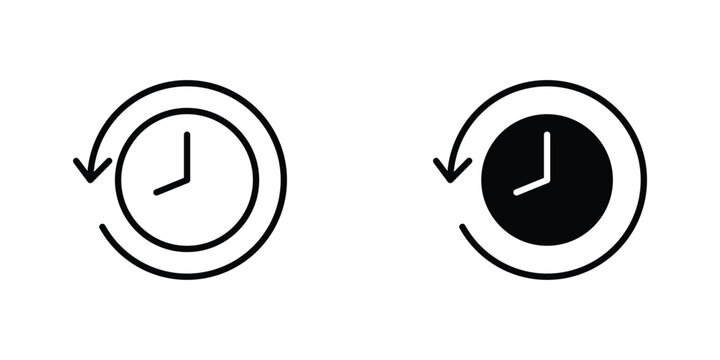 Past time icon editable designs bundle