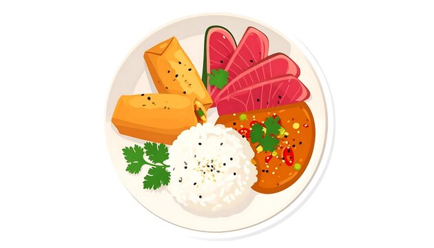 Colorful fruit salad in white bowl.