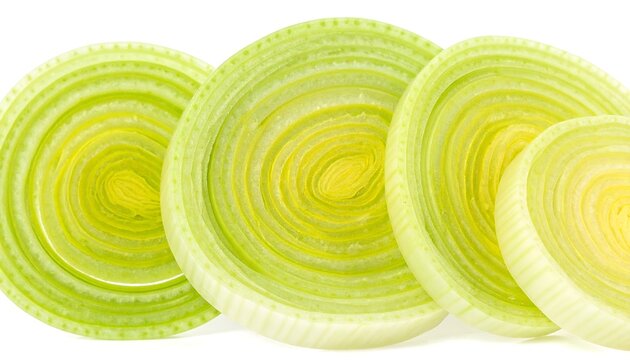 Fresh green cucumber slices close up.