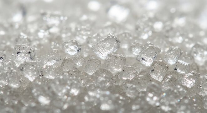 Sugar crystals close up