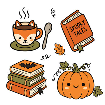 Illustration of Halloween Clipart Design Vector Illustration