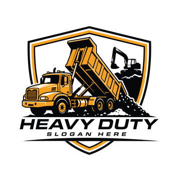 Illustration of Excavator Heavy Duty Vehicle Design Vector Illustration