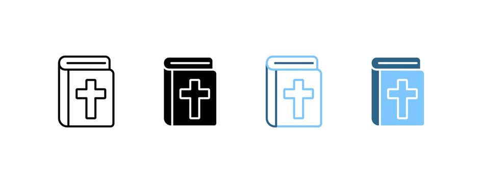 Holy Bible Book icon set multi style