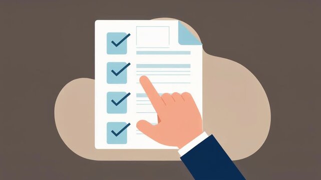 A completed checklist illustration representing planning, organization, productivity, task management, business workflow, project completion, and efficient daily planning.

