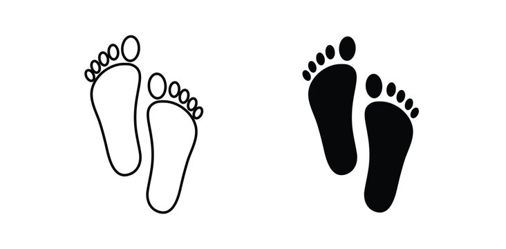Foot icon simple artwork group