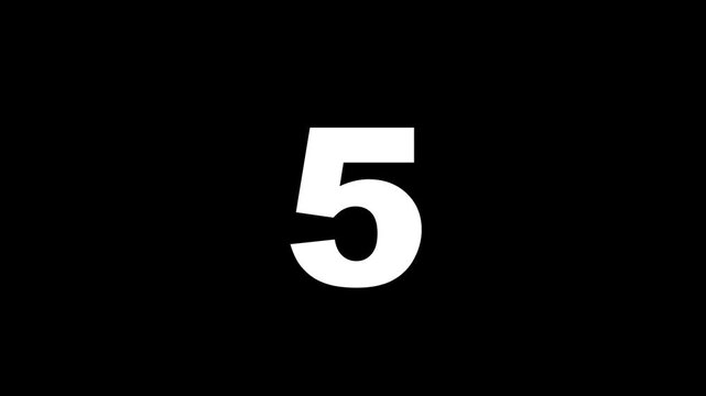 Digital Countdown 0 to 10 Graphic Overlay