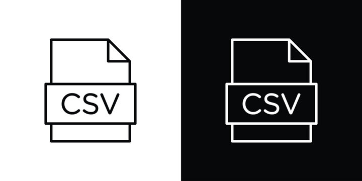 Download CSV file icon thin line symbol series. EPS10