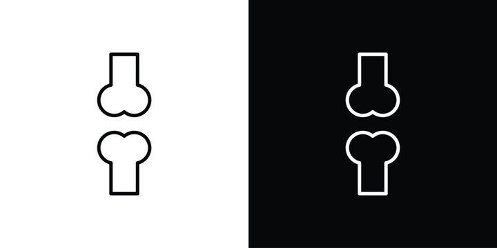 Bones icon thin line symbol series. EPS10