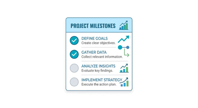 Business checklist infographic template for project management and workflow organization flat vector