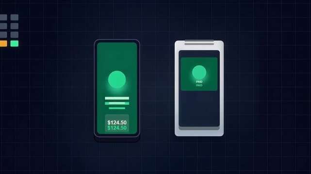 Digital payment process between smartphone and wireless terminal