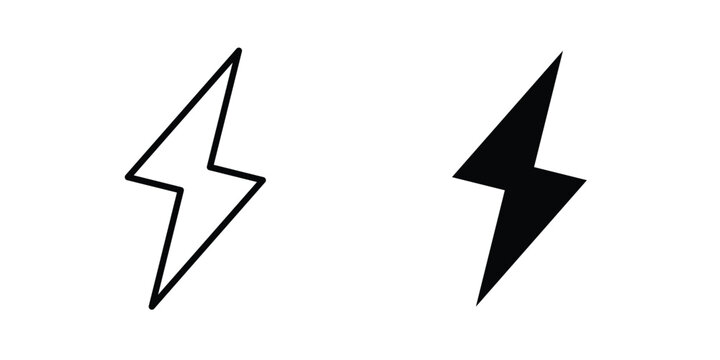 Lightning Flash icon editable elements group