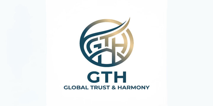GTH Global Trust and Harmony Logo with Abstract Circle Design.