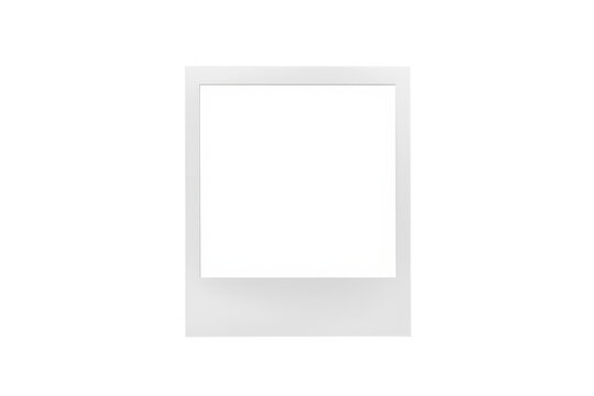 Blank white square card with soft drop shadow