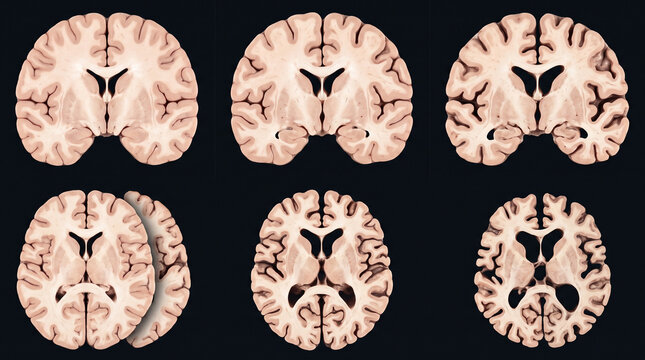 Human Brain Atrophy Progression Showing Alzheimer Disease Neurodegeneration Stages in Clinical Medical Environment