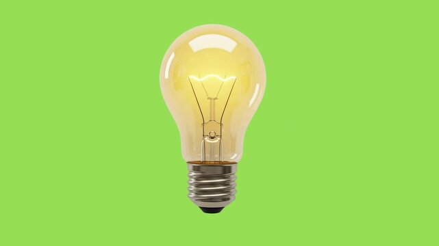 3d icon animation of a light bulb