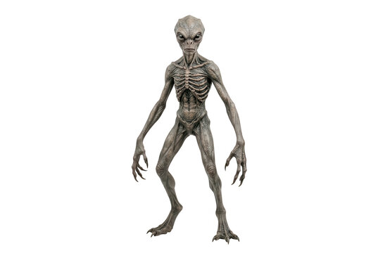 Alien Creature Standing Transparent Background