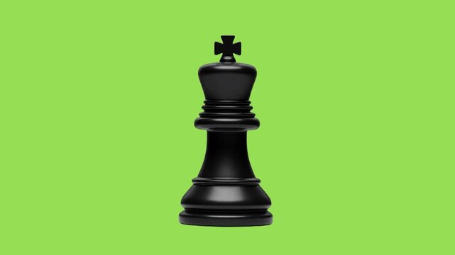 3d icon animation of a chess king
