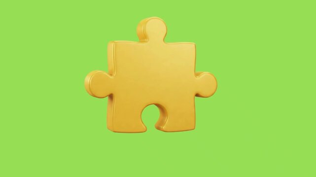 3d icon animation of a puzzle piece