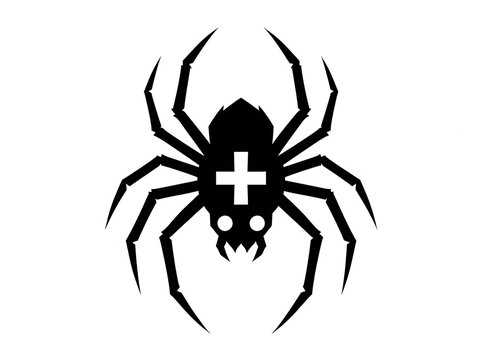 Spider Skull Emblem Transparent Background