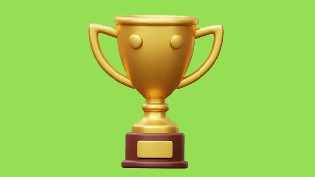 3d icon animation of a trophy