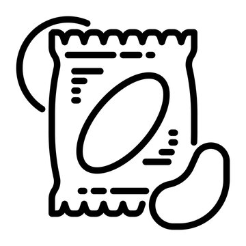 Snack icon, line icon style