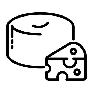 Cheese icon, line icon style