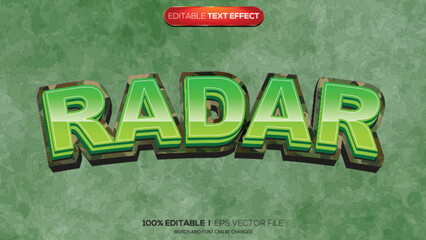 Obraz premium 3d text effect radar theme