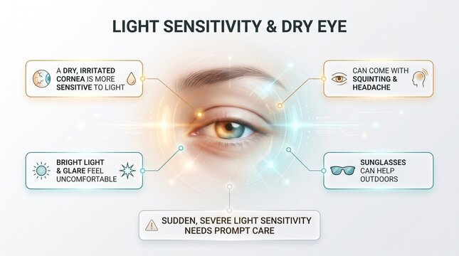 Light sensitivity and dry eye