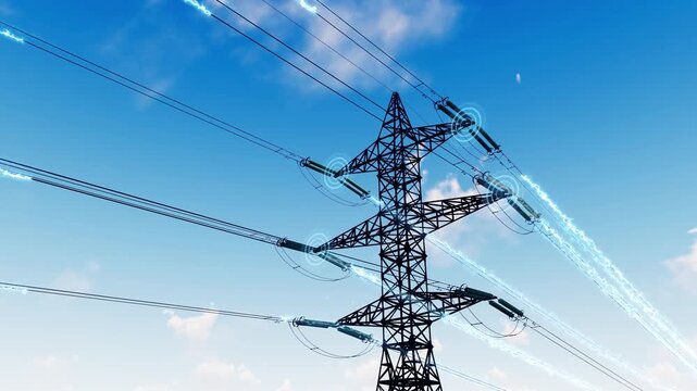 Technologically advanced smart grid transmission(After Effects production)
