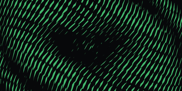 Cyberpunk green glitch texture background, digital moire wave pattern vector, distorted electronic signal lines for techno music posters