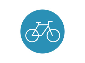 Fototapeta premium Blue Bicycle Lane Sign
