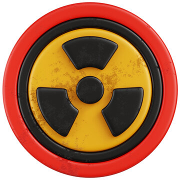 Nuclear Physics Symbol 3D Illustration