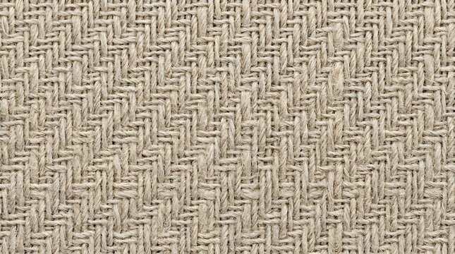 Close up view of light brown herringbone fabric texture.