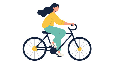Fototapeta premium Person Riding Bicycle in Motion Artwork.