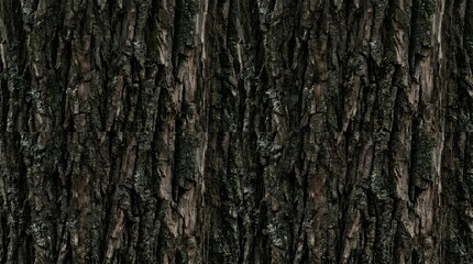 Fototapeta premium Seamless natural dark tree bark texture background.