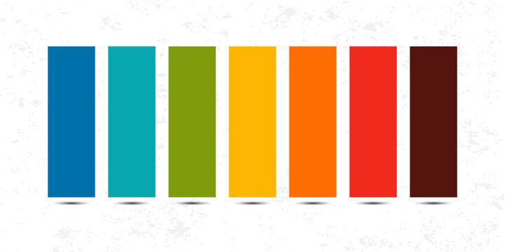 Rainbow color palette table with color shades and harmony guide for creative design projects branding visual composition and artistic color balance reference