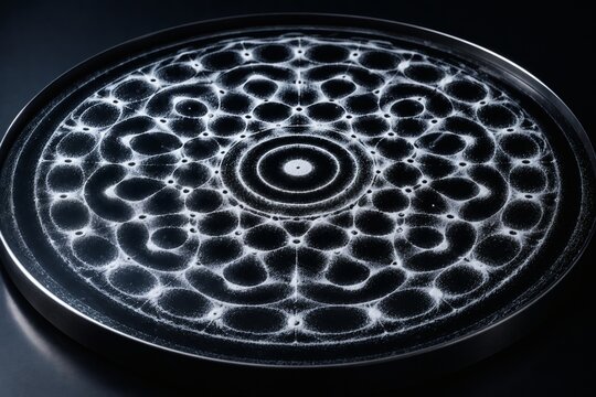 Cymatic Vibration Pattern on Resonance Plate Scientific Visualization
