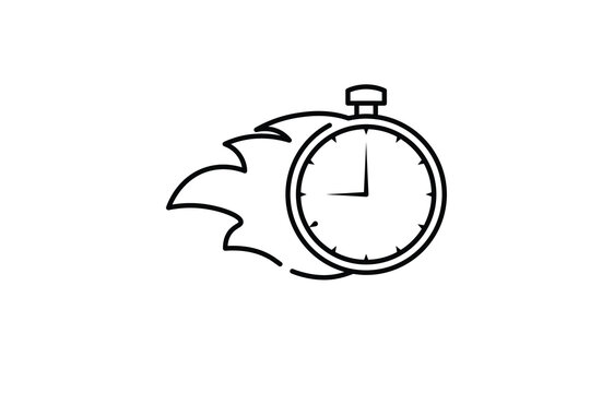Time extra icon. icon related to time and speed. suitable for graphic resources. line icon style