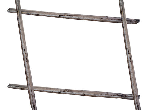 Wooden planks frame transparent background. Timber material structure planks cutout asset. Construction rustic element composite layer rendering vector stock template workflow solution.