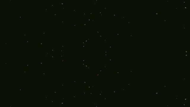 Night sky full of stars and galaxies with moving twinkling lights