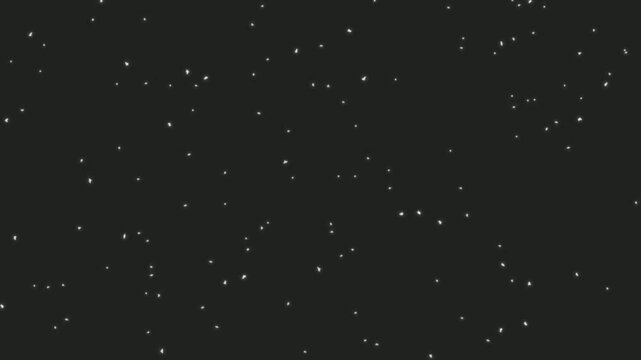 Abstract twinkling light particles floating seamlessly in dark background animation