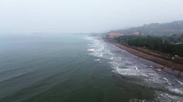 aerial view of beach